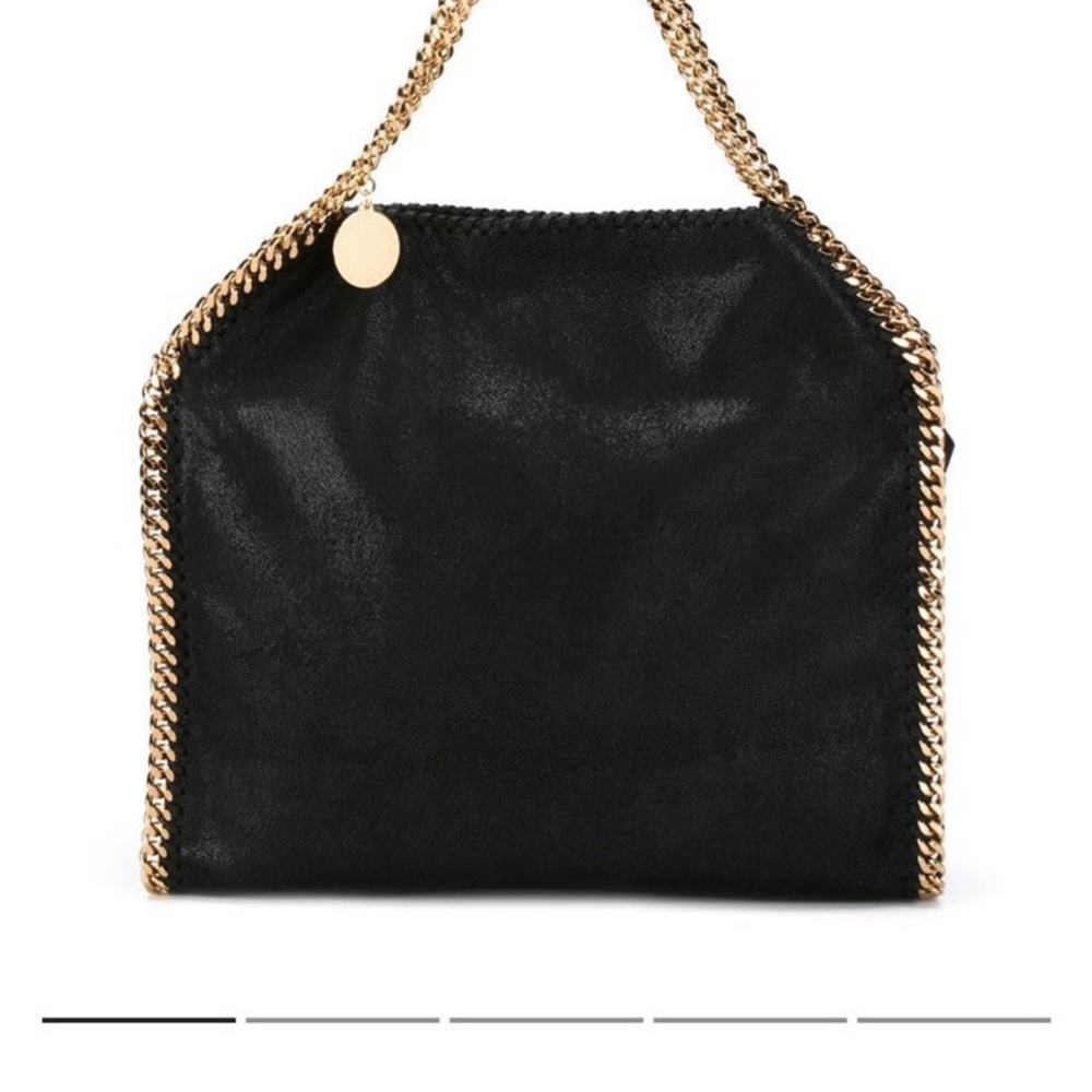 SOLD Stella McCartney black Falabella tote with golden chains - Picture 10 of 11